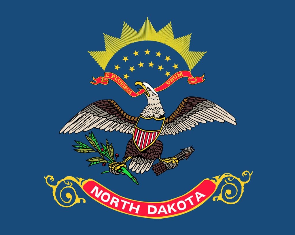 north dakota, flag, state