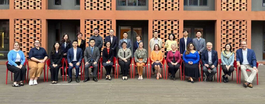 Picture of Heartland Leaders Delegation alongside Zhejiang University professors and staff.